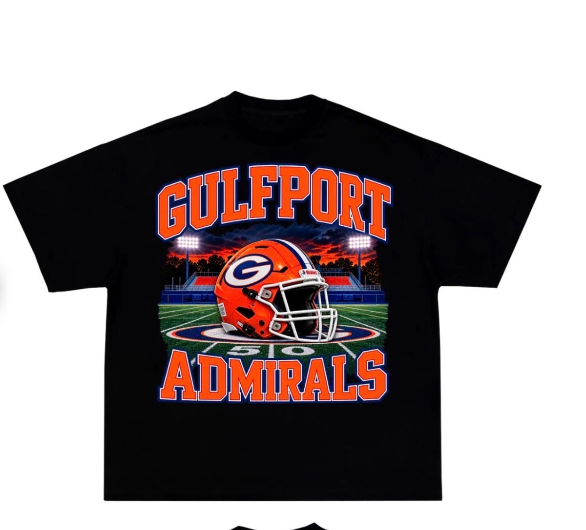 Gulfport Admirals Black Tee