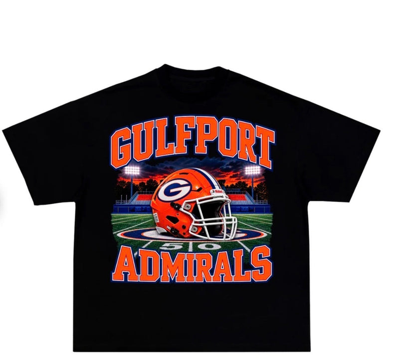 Kids Gulfport Admirals Black Tee