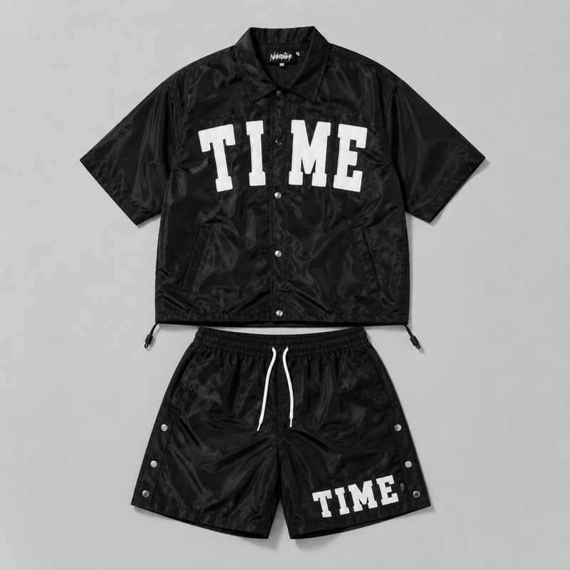 Black “Off The Clock” Short Set