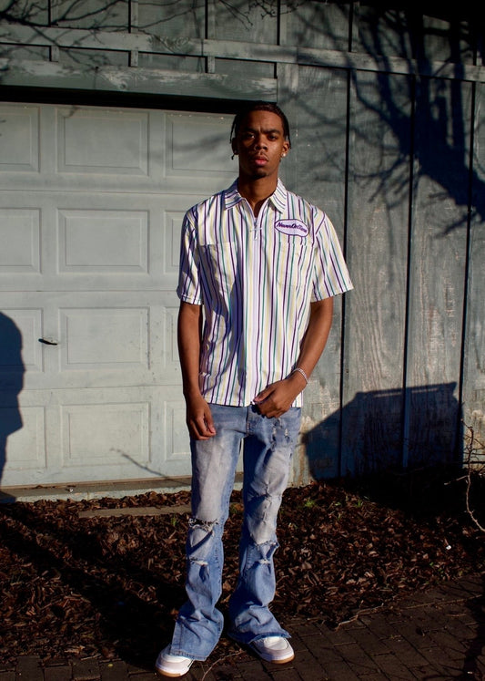 Mechanic Work Shirt "Mardi Gras"