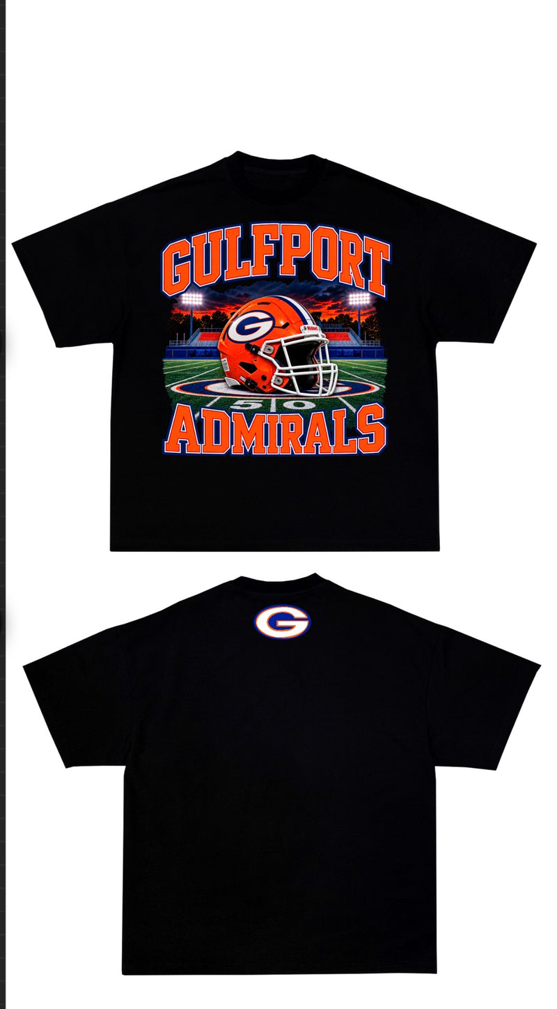 Kids Gulfport Admirals Black Tee