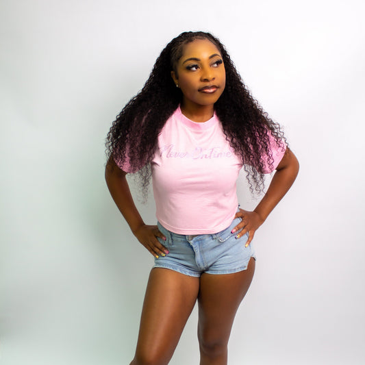 Pink NeverOnTime Baby Tee