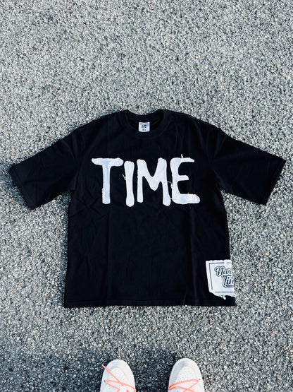 Stitched in TIME TEE Black